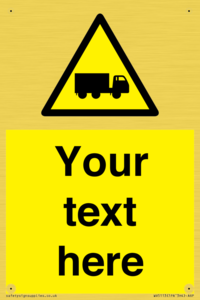 Custom Lorry Hazard Sign